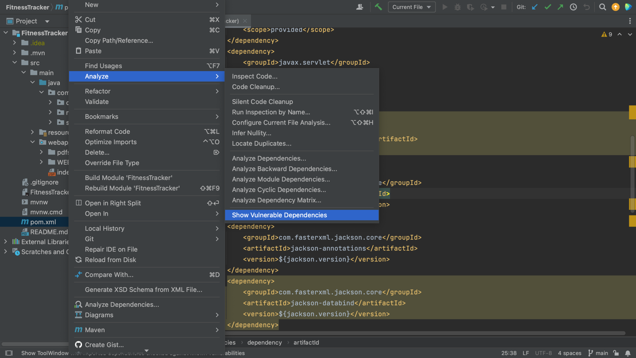 Package checker find and fix vulnerabilities inside intellij idea