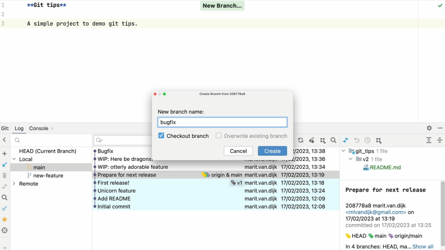 Cherry-pick: Move a commit to a different branch - Marit van Dijk