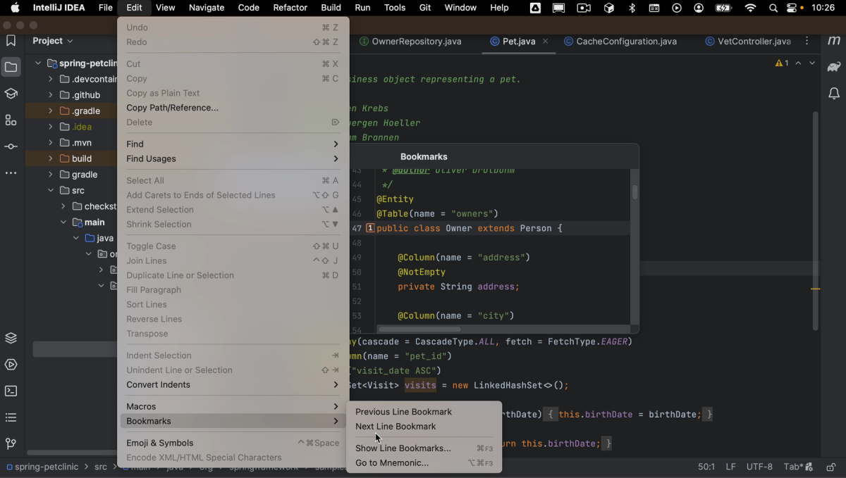 Using bookmarks in IntelliJ IDEA - Marit van Dijk